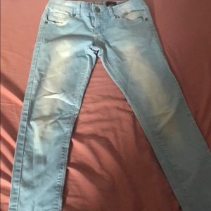 Blue skinny jeans